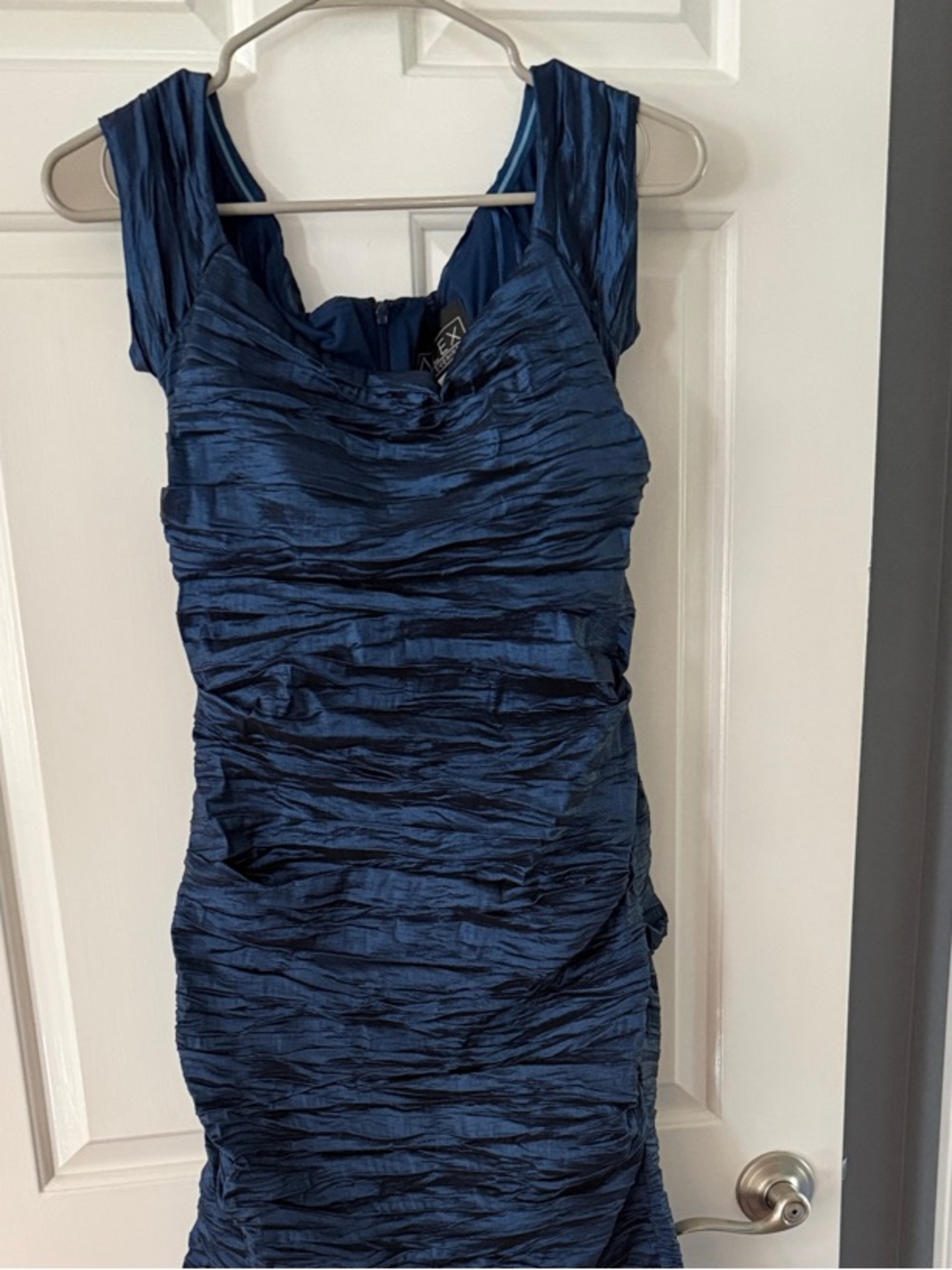 Alex Evenings Midnight Navy Ruched Evening Gown
